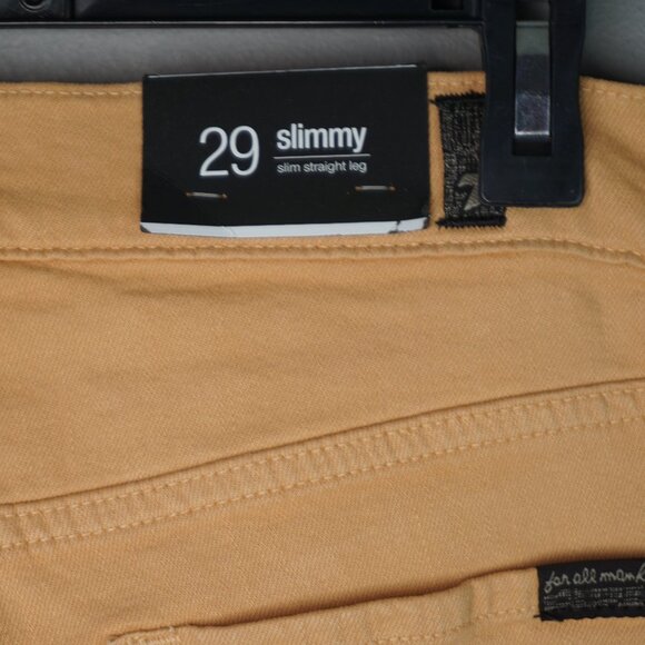 New 7 For All Mankind Men's Slimmy Slim Straight Leg Jeans in Clay size 29 - Picture 10 of 15